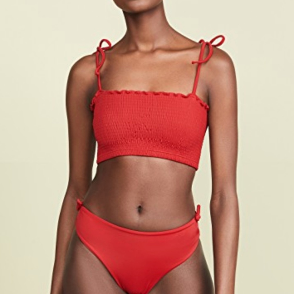 NWT Peixoto at Revolve Cleo Bikini Top Red Sangria